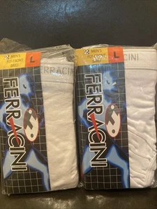 2er Pack Ferracini Herren Slips weiß Fly Front Größe L, (36-38 (enug fit) - Bild 1 von 13