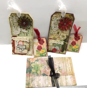 Junk Journal Ephemera Tag Set Handarbeit Journale Scrapbooking Tagebuch Vintage Stil D - Bild 1 von 12