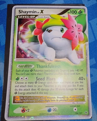 Shaymin Lv.X (Land Forme) Ultra Rare Platinum 126/127 HP - Image 1 of 4