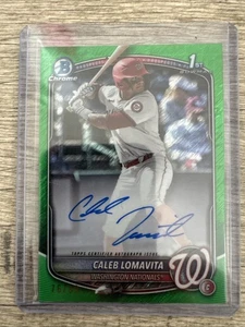 Caleb Lomavita 1° Bowman Cromo Auto Verde Brillante /99 🔥🔥 - Foto 1 di 2