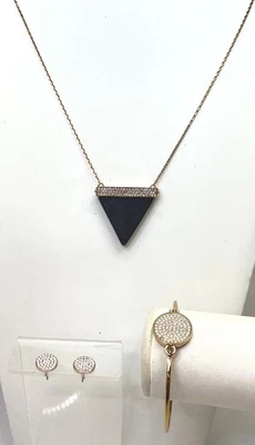 Juego de joyas Michael Kors y diamantes de imitación de oro rosa sin marca 24,2 g Foto 1 de 4