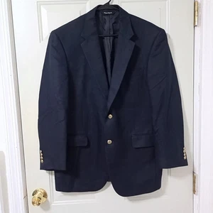 Jos A Bank Navy Blue Silk Camelhair Business Blazer Jacket Sport Coat Mens 40R - Picture 1 of 13