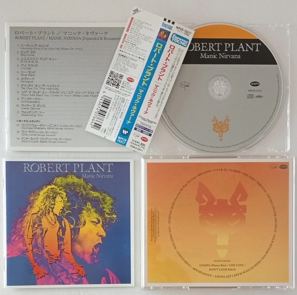 ROBERT PLANT - Manic Nirvana -(Remaster Edition +Bonus Track)- 2007 JAPAN CD OBI Foto 1 de 1