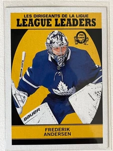 2018-19 O-Pee-Chee Retro Blank Back League Leaders #598 Frederik Andersen - Picture 1 of 2
