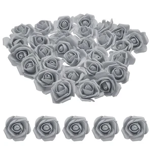 100pcs Foam Rose Heads 67 Cm for DIY Crafts Accessories Grey - Picture 1 of 5