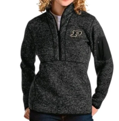 Antigua Purdue котельщиков половина молнии толстовка куртка L Marled NCAA  - Изображение 1 из 4