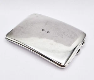 ANTIQUE STERLING SILVER CIGARETTE CASE Birmingham 1921 - Foto 1 di 6