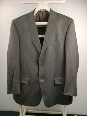 Blazer Claiborne Para Hombres 44R Lana Cachemira Marrón Oscuro Abrigo Deportivo Traje Chaqueta 44R Foto 1 de 4