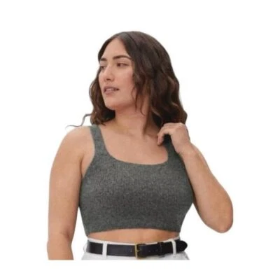 Everlane темно серый Як шерстяная смесь уютный эластичной вязаный укороченный Майка маленький новый с Ярлыками - Изображение 1 из 4