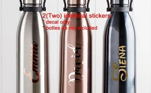 2x Custom Name Sticker Label Lunch Box Bottle Sports goods Decal Wedding Gift - Picture 1 of 11