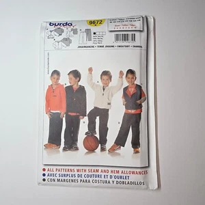 Burda 9672 - Boy's Tracksuit set - UNCUT Size 3 to 10 - Paper Sewing Pattern - Bild 1 von 3