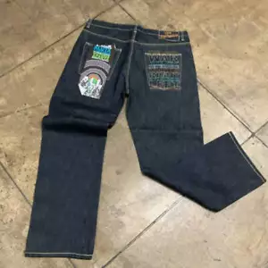 Men's Live Mechanics Raw Dk Blue Denim Pants NWT - Picture 1 of 2