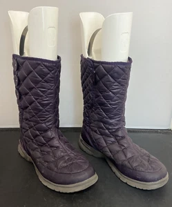 The North Face Womens Thermoball Button Up Boots Purple Size 7 Faux Fur Lining - Picture 1 of 12
