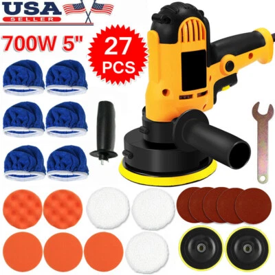 Polidor tampão rotativo para carro encerador velocidade variável 600-3700 RPM e almofadas de polimento 5" - Imagem 1 de 4