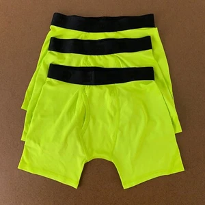 All In Motion Boys Size Small (6/7) Neon Green Breathable Boxer Brief 3 Pack New - Picture 1 of 4