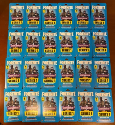 Fortnite Series 1 Blister Pack Sealed Lot Of 24 Panini USA Print 2019 - Image 1 of 4