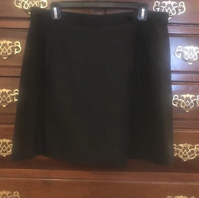 Minifalda envolvente forrada de algodón de lino negra 18 JRT by Newport News Foto 1 de 4