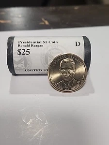 2016 D Ronald Reagan Presidential Golden Dollar Stempelglanz B/U im Münzwurf - Bild 1 von 2