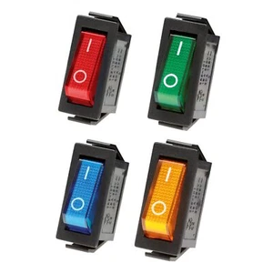 Interruptor basculante iluminado interruptor de luz interruptor basculante estrecho 250V - 15A - Imagen 1 de 11