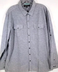 Marc Anthony-Mens Long Sleeve Button Down Shirt-XL Extra Large Slim-Gray-Casual - Picture 1 of 8