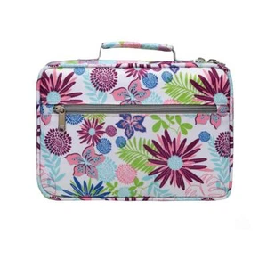 Bible Cover Case Carrier Carrying Bag with Handles for Women Floral Pattern - Picture 1 of 6