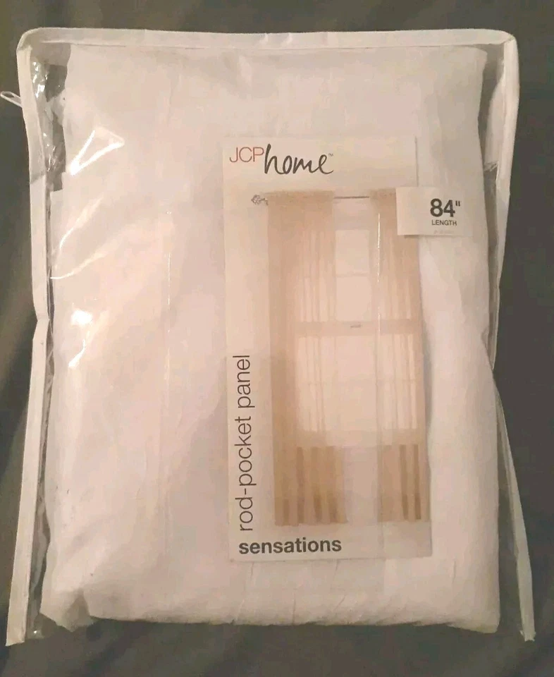 Curtain Panel JCP Home Rod Pocket Sensations Linen  52" x 84" NIP - Image 1 of 4