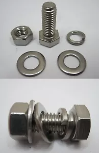 Rondelle dado testa esagonale inox M8-1,25x20 mm A2-70, 100 set - 500 PEZZI - Foto 1 di 6