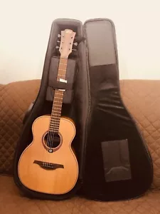 Lag TRAVEL-RCE Solid Red Cedar Top 6-String Acoustic-Electric Guitar w Case - Picture 1 of 12