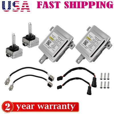2X For Audi & VW HID Xenon Ballast &Bulb D3S Headlight Control Unit Module - Image 1 of 4