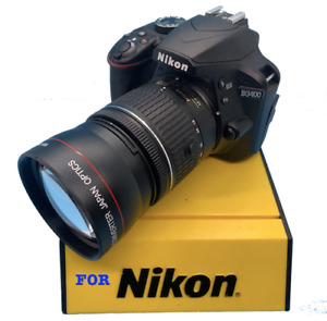 Téléobjectif de conversion 52 mm 2x avec sac d'objectif pour Nikon D3000 D700 D810 D3100