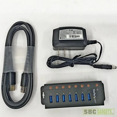 7-Port USB 3.0 StarTech.com Hub with 6ft USB Cable - Ships Same Day - Image 1 of 4
