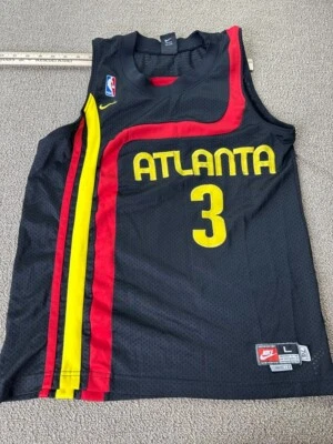 Atlanta Hawks Shareef Abdur Rahim Jersey Nike Rewind Black YOUTH L VTG - Image 1 of 4
