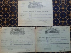 DIE VORSORGE~QUITTUNGEN-VERSICHERUNG STERBLICHKEIT VON PFERDEN & VIEH~1929/30/31~ - Bild 1 von 5