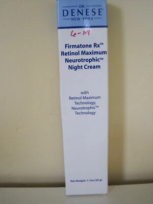 Novo creme noturno Dr Denese Firmatone Rx Retinol Maximum neurotrophic caixa de 1,7 oz - Imagem 1 de 4