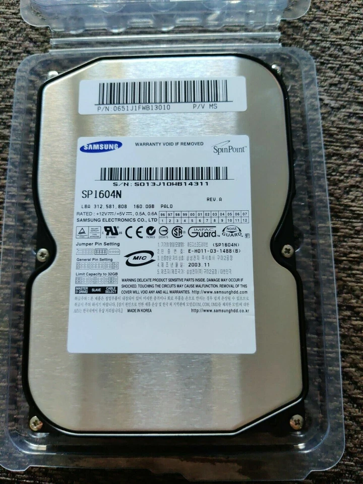 SP1604N Samsung Spinpoint p80 160GB 3.5" IDE/ATA 7200RPM Hard Drive HDD - Image 1 of 1