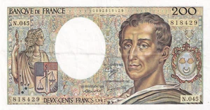 FRANCIA 200 Franchi 1987 P-155b VF+ Banconota - Foto 1 di 4