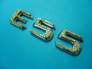 CRYSTAL * E55 * Made with Swarovsk TRUNK LETTER BADGE FOR MERCEDES BENZ E-CLASS - Picture 1 of 3