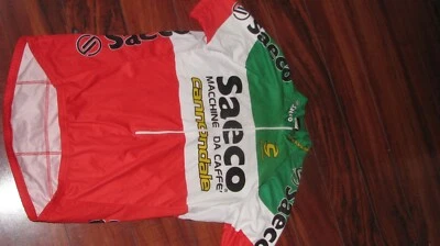 Saeco Cannondale CIPOLLINI 意大利冠军自行车球衣 L Tour 法国 — 第 1/4 张图片