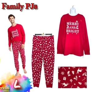 NWT Family Pajamas Matching Men's L Merry Christmas Matching PJ Set 100173302 - Picture 1 of 11