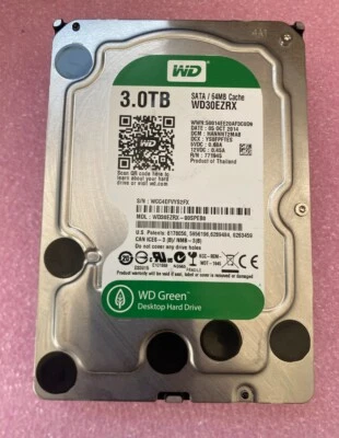 WD Green 3TB SATA 64MB Cache WD30EZRX WD30EZRX-00SPEB0 5400RPM 3.5" Desktop HDD - Image 1 of 2
