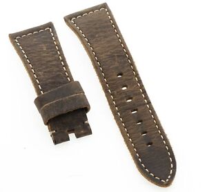 Genuine Officine Panerai Brown Calf Leather Watch Strap 26mm Lug