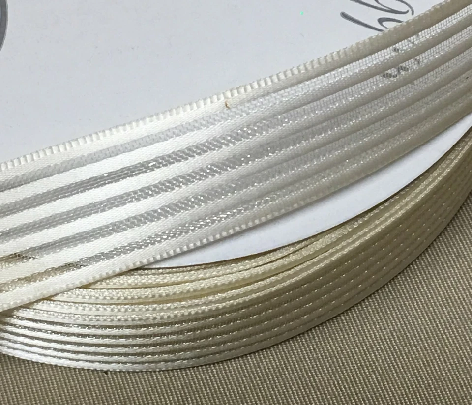 10 yardas CINTA AMALINA RAYAS TRANSPARENTES Y SATINADAS 5/8" de ancho (elección de 3 colores) Foto 1 de 1