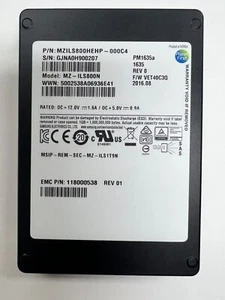 Samsung PM1635a 800GB SSD 2.5" 12Gbps SAS MZ-1LS800N MZILS800HEHP-000C4 - Picture 1 of 1
