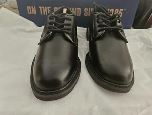 Bates Womens Sentry High Shine Leather Oxford, Black Size 6.5 - Picture 1 of 2