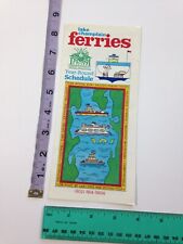 Vintage Lake Champlain Ferries Schedule Brochure 1991 Vermont Bicentennial