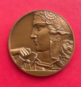 Belle médaille bronze "50e congrès national des Maires de France Paris 1966" - Imagen 1 de 3