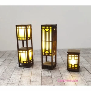 Maßstab 1:12 Puppenhau 1:6 Miniatur Möbel Vintage Japanische Lampe Unvollendet - Picture 1 of 7