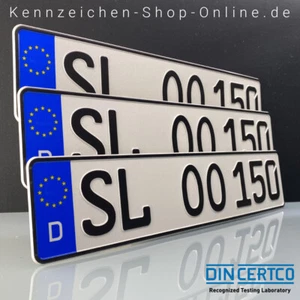 3 Kfz Kennzeichen 520x110mm Autokennzeichen Nummernschild DHL Versand - Bild 1 von 8