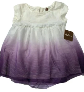 NWT Tea Collection Girls 6-9 Months Taro Purple Ombre Tulle Romper Party Dress - Picture 1 of 7