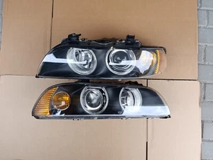 2001 - 2003 BMW 5-Series E39 540i 530i Halo EURO SPEC Headlights NEW ADJUSTERS - Picture 1 of 11